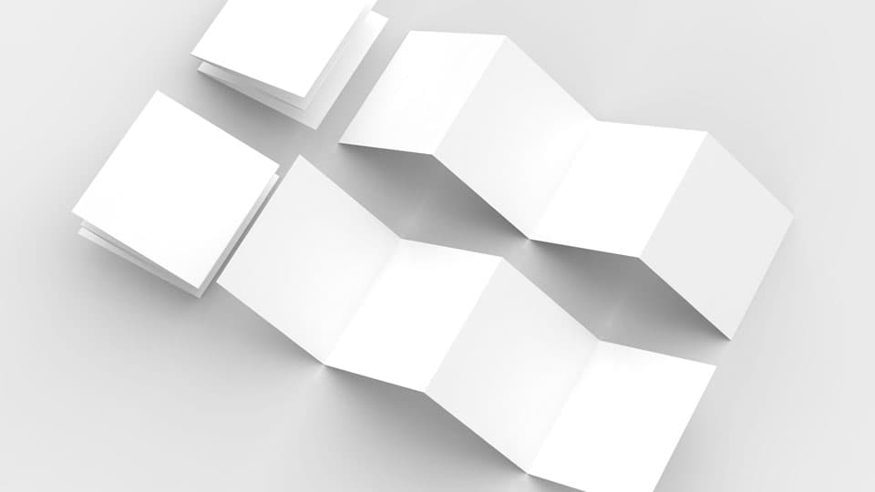 Print brochures can have multiple folding styles, such as roll fold and double gate fold.